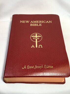 St Joseph Edition New American Bible Illustrated Giant Print 1992 Red